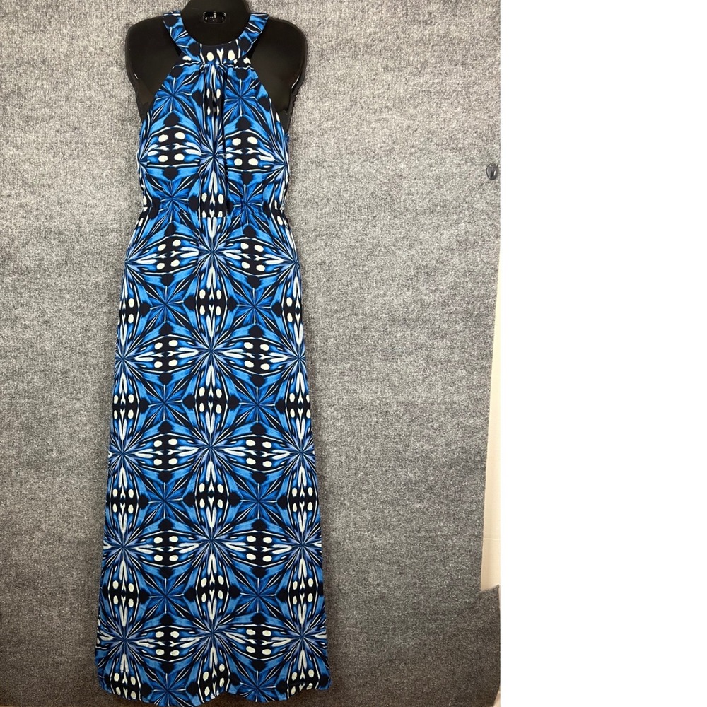 Outback Red Maxi‎ Dress Women XS Blue NWT Halter Geometric Print The Limited